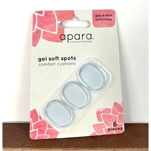 Apara Gel Soft Spots Comfort Cushions‎ 6 Pieces Pack Shoe Inserts New
